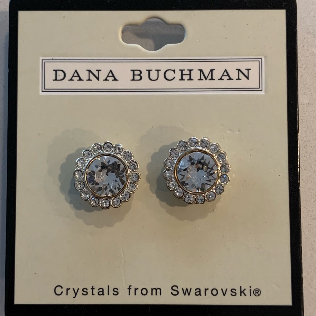 Nwt Dana Buchman Swarovski Crystal Earrings